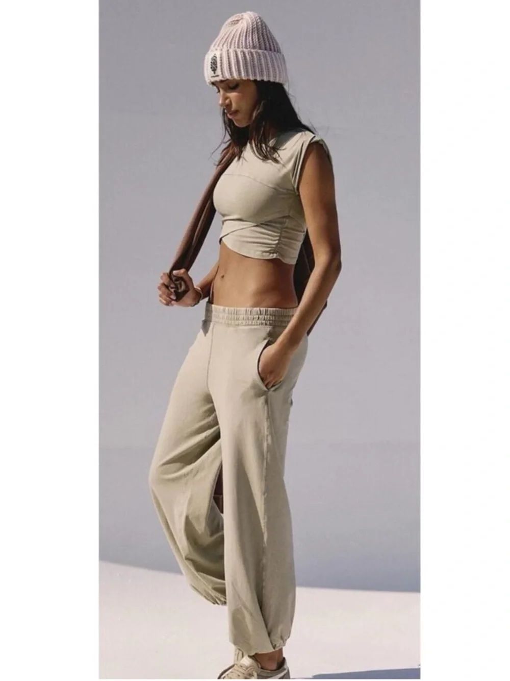 FP Movement by Free People Hot Shot Crossover Pant in Sage Stone - Picture 3 of 12